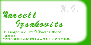 marcell izsakovits business card